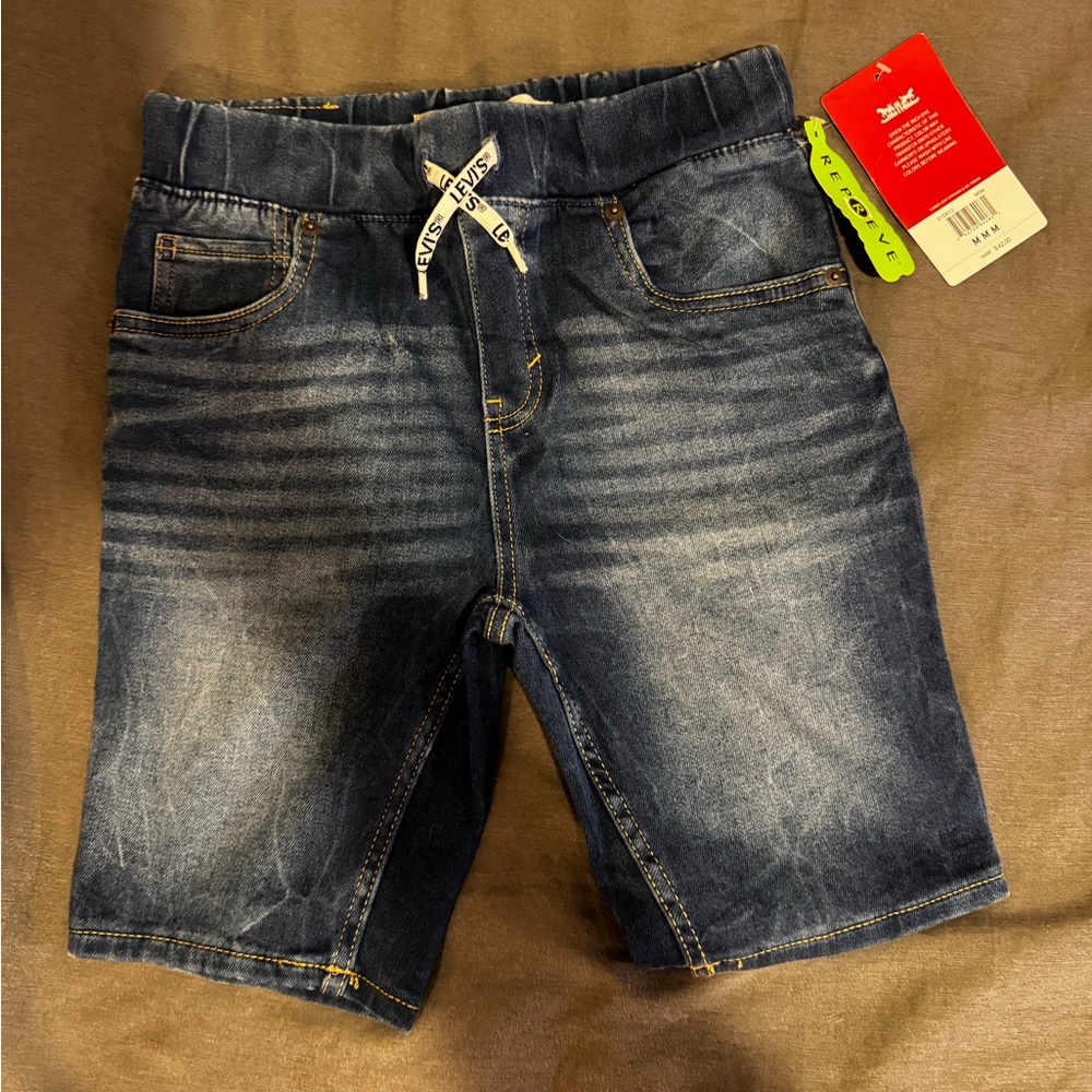 Levi's Boys' Dark Blue Denim Skinny Shorts